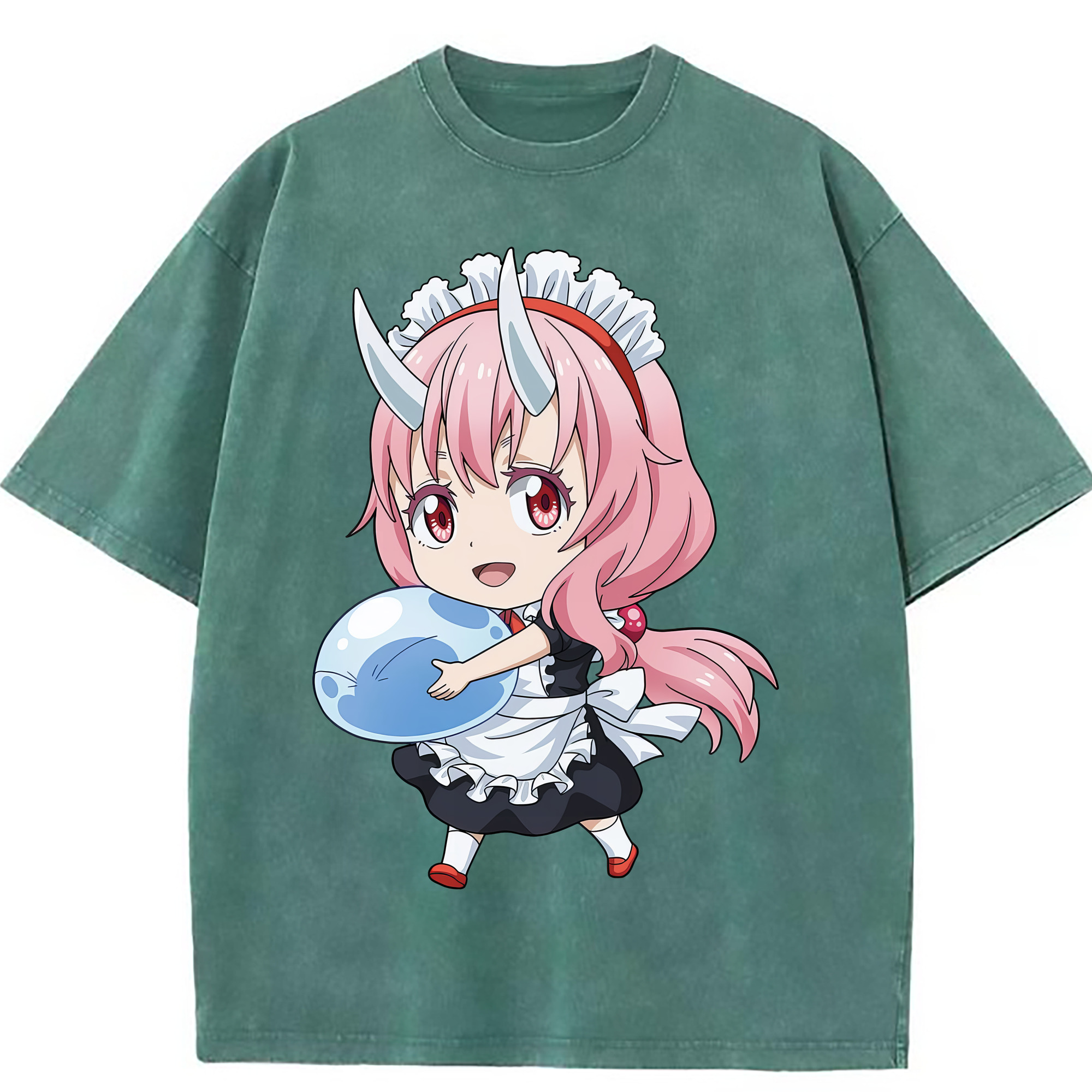 （画像用） 転スラ Regarding Reincarnated to Slime 綿100% ヴィンテージ風 半袖Tシャツ（フロントプリント）